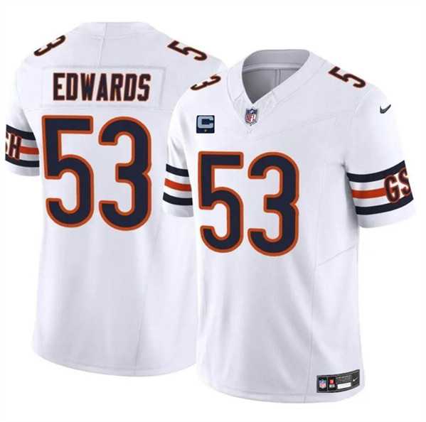 Men & Women & Youth Chicago Bears #53 T.J. Edwards White 2024 F.U.S.E. With 1-star C Patch Vapor Untouchable Limited Stitched Jersey,We sell and wholesale Men & Women & Youth Chicago Bears #53 T.J. Edwards White 2024 F.U.S.E. With 1-star C Patch Vapor Untouchable Limited Stitched Jersey on line form chian!